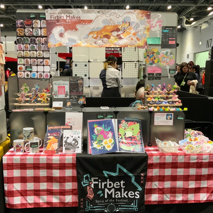 MCM Comic Con London MAY 2024, LONDON Artist alley display
