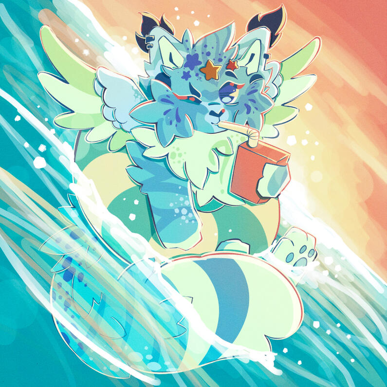 Summer Splash Artwork made for 2022's artfight event