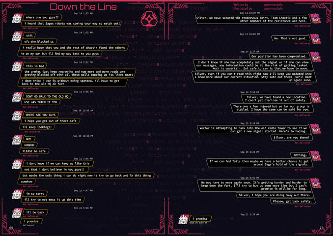 Chat Log Short Story Zine Layout and Design