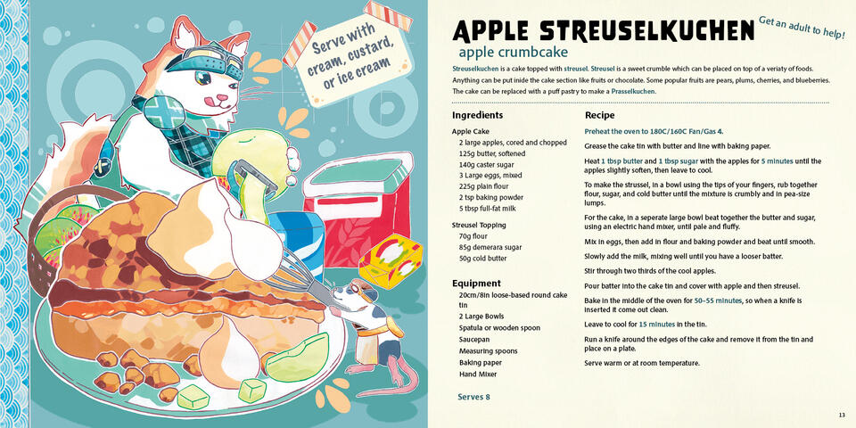 Traditinal German Sweet Recipe Page Illustration